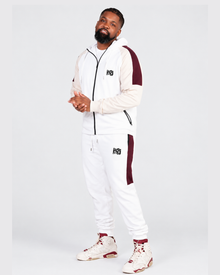 Duffle Bag Flex Tracksuit | Unisex | Burgundy & White — view 1