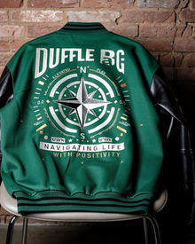 Varsity N.A.V | Heavyweight Green Jacket | By Duffle Bag Apparel — view 3