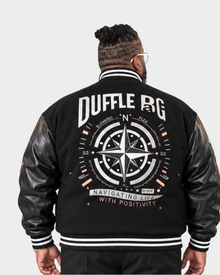 Varsity N.A.V | Heavyweight Black Jacket | By Duffle Bag Apparel — view 3