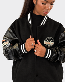 Varsity N.A.V | Heavyweight Black Jacket | By Duffle Bag Apparel — view 5