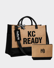 KC Ready™ Burlap Market Tote + Essential Pouch — view 1