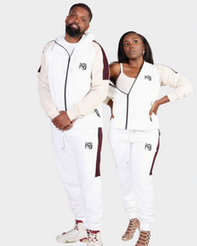 Duffle Bag Flex Tracksuit | Unisex | Burgundy & White — view 1