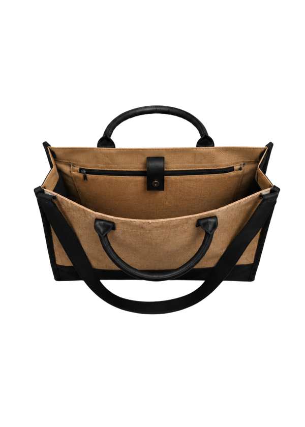 KC Ready™ Burlap Market Tote + Essential Pouch