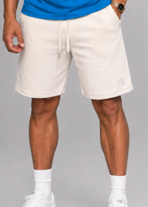 DUFFLE BAG Premium Cream Jogger Shorts soft heavyweight fabric adjustable waistband casual unisex fit