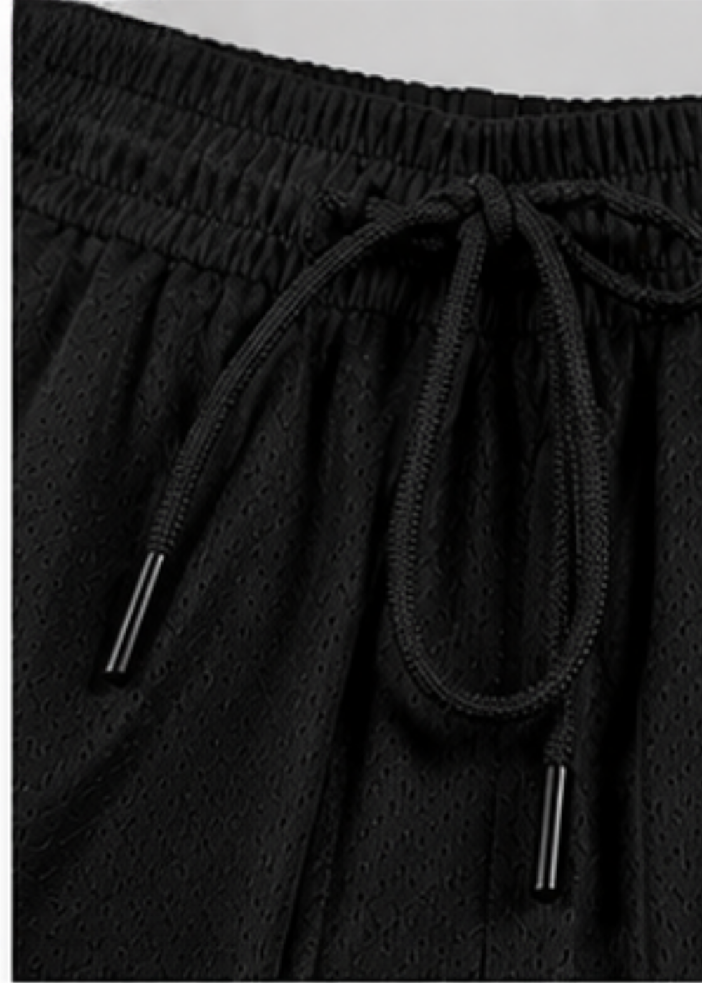 #Black Duffle Run Dri-Fit Shorts in breathable moisture-wicking fabric with relaxed athletic fit and signature logo