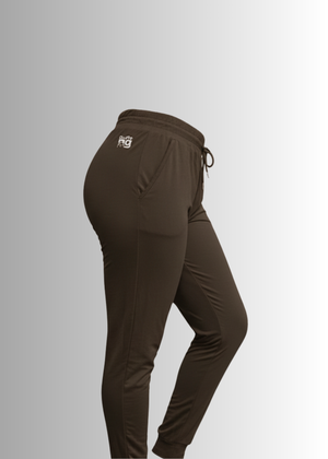 Black Perfect Fit Stretch Jogger Pants with elastic waistband and ribbed ankle cuffs for comfort and style