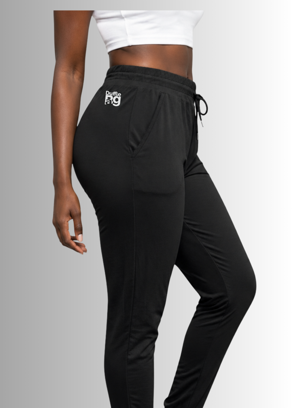 Perfect Fit Stretch Jogger Pants in lightweight stretch fabric with elastic waistband and ribbed cuffs for comfortable, stylish wear