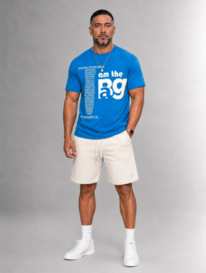 DUFFLE BAG Premium Cream Jogger Shorts in soft heavyweight fabric with elastic waistband and tonal logo detail