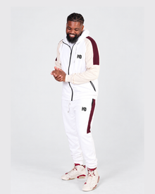 Duffle Bag Flex Tracksuit | Unisex | Burgundy & White — view 4
