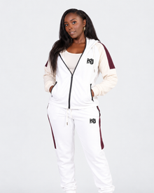 Duffle Bag Flex Tracksuit | Unisex | Burgundy & White — view 2
