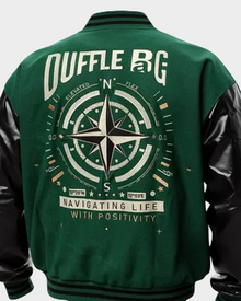 Varsity N.A.V | Heavyweight Green Jacket | By Duffle Bag Apparel — view 2