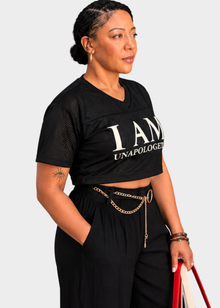 I AM. Unapologetic Mesh Crop Top — view 3