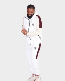 Duffle Bag Flex Tracksuit | Unisex | Burgundy & White — view 2