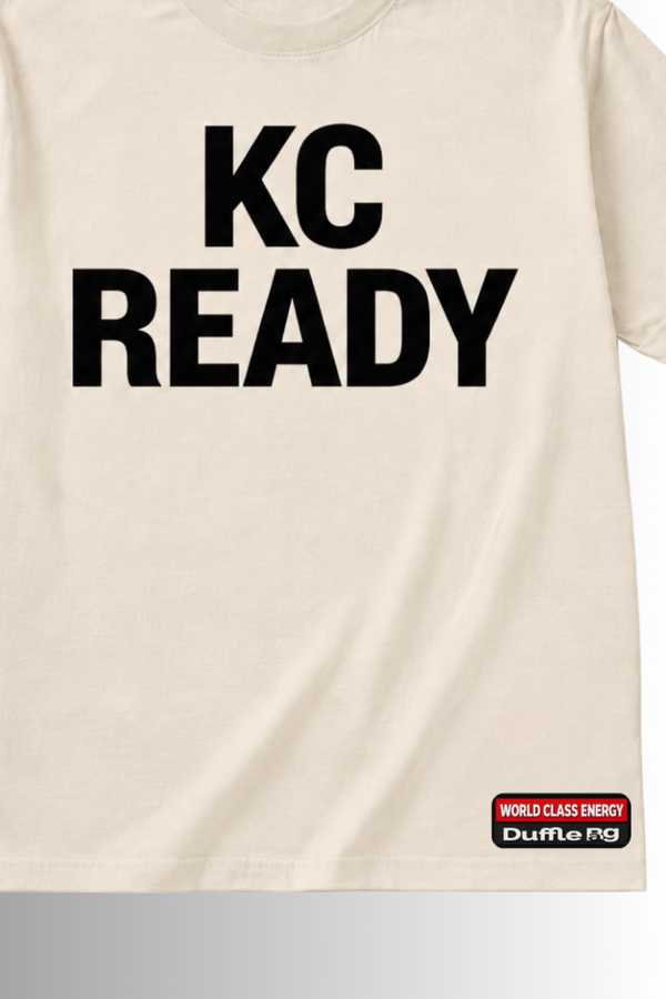 World Class KC Ready™ limited edition tee with KC READY graphic and World Class Energy badge, soft cotton unisex fit