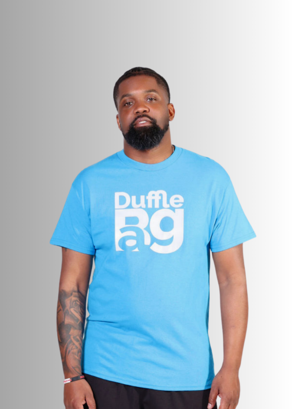 Unisex tee with reflective Duffle Bag logo on front, soft breathable fabric and comfortable fit for casual and streetwear style
