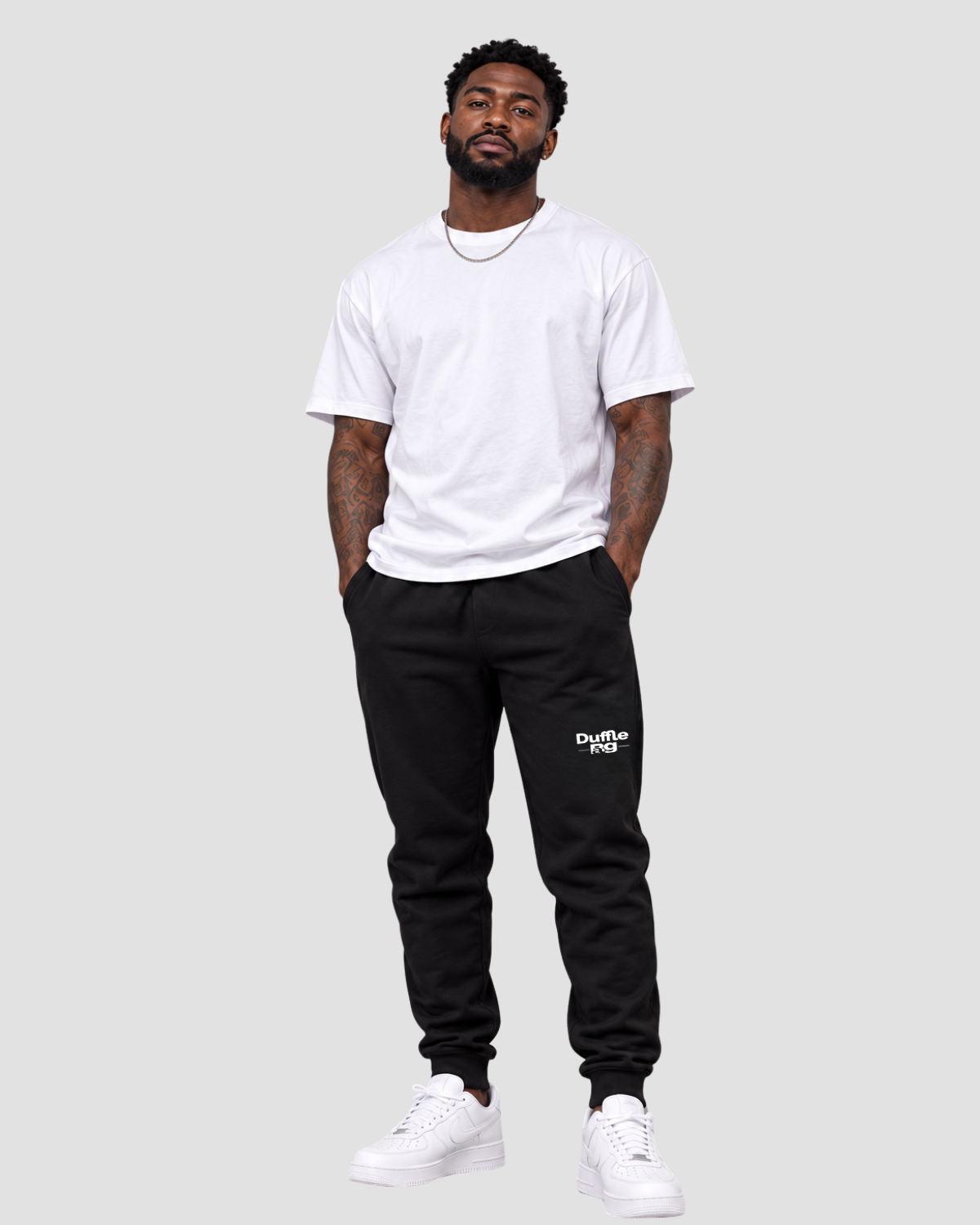 Duffle Bag Never Basic Unisex Joggers | Black