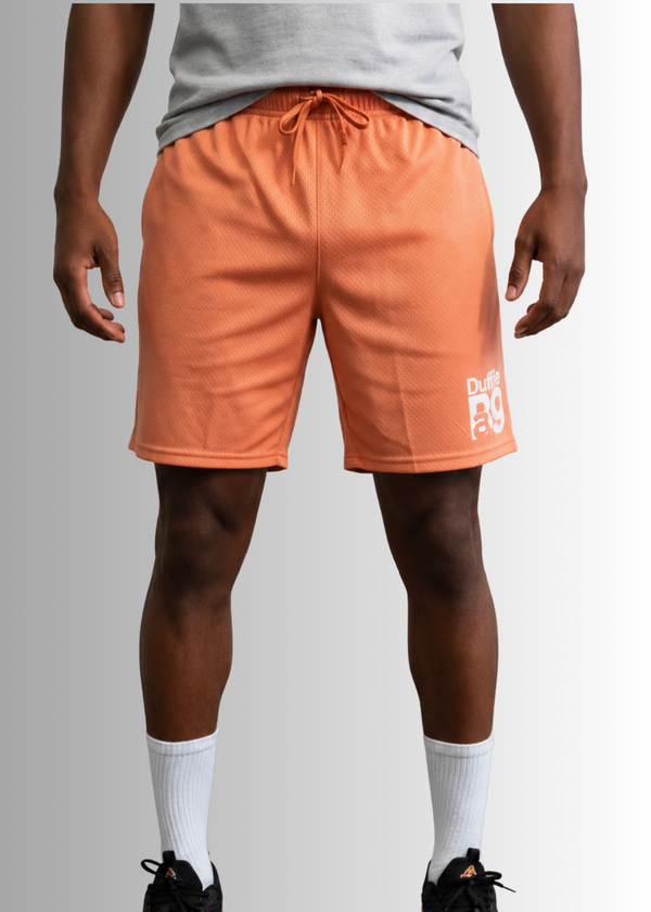 DUFFLE RUN Dri-Fit Shorts lightweight breathable moisture-wicking workout shorts with elastic waistband and mesh panels