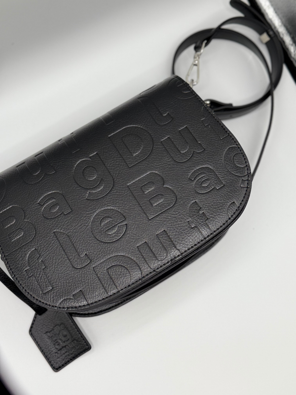#Black Sienna Luxe Logo Crossbody Bag