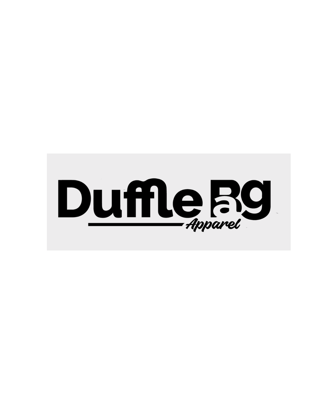 Logo of Duffle RG Apparel on a white background