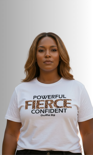Fierce Leopard | Empowerment Tee | By Duffle Bag Apparel