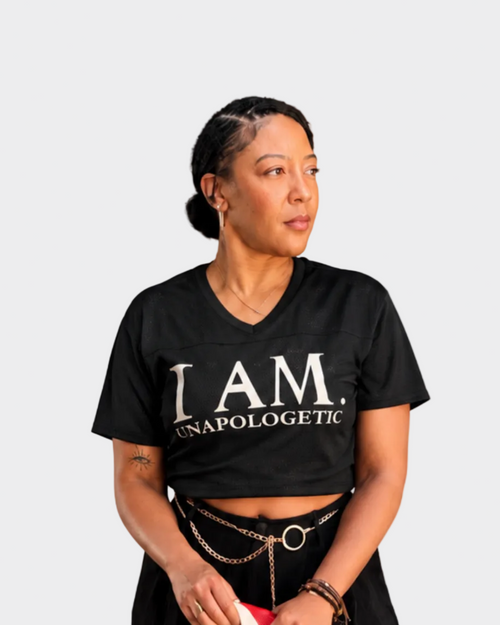 I AM. Unapologetic Mesh Crop Top