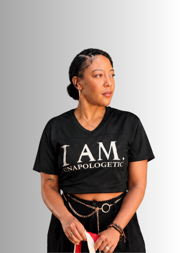 I AM. Unapologetic Mesh Crop Top