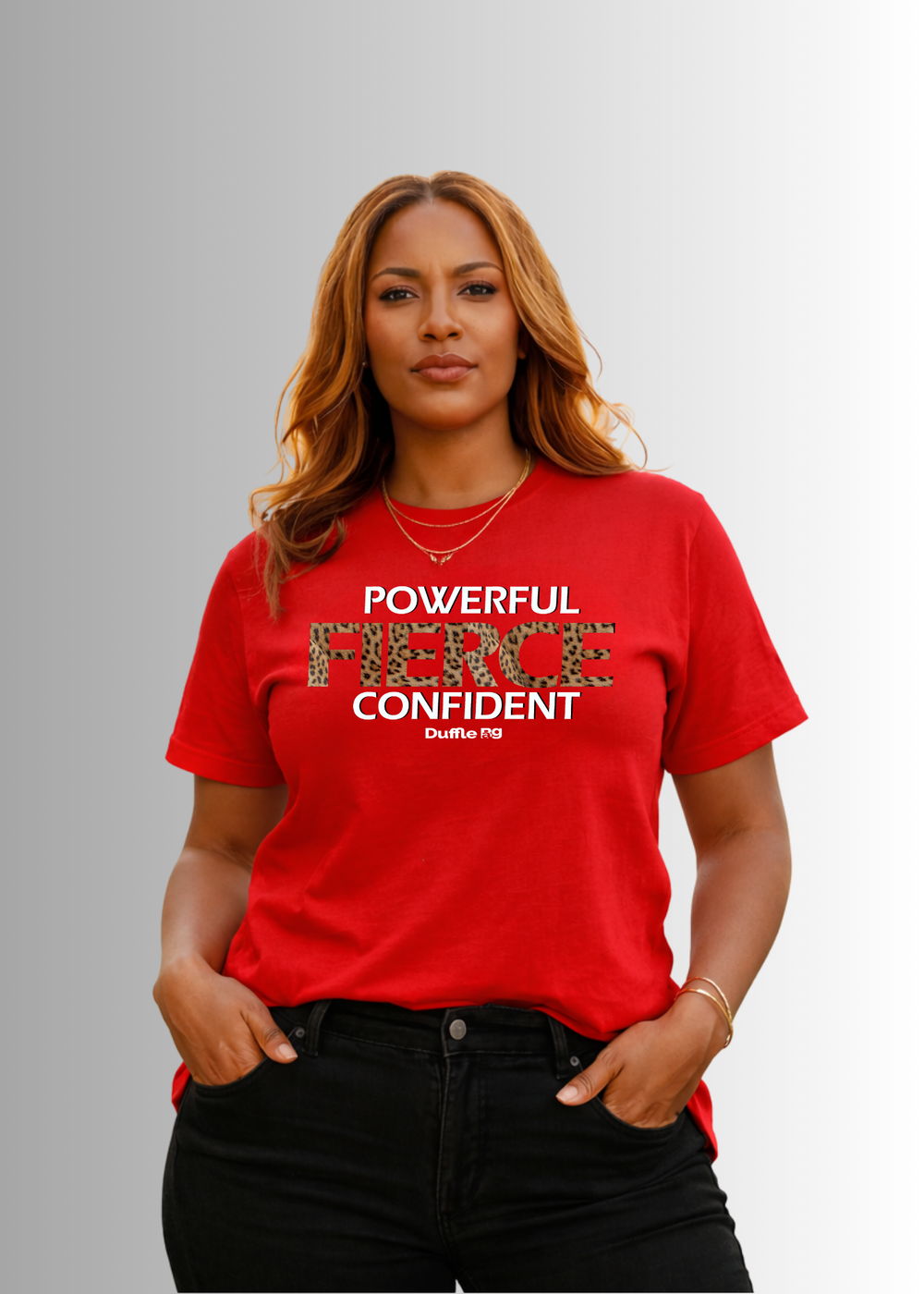 Fierce Leopard | Empowerment Tee | By Duffle Bag Apparel