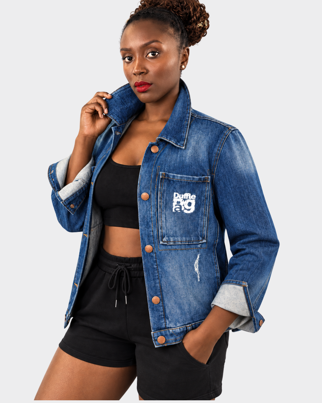 NAV™ I AM THE BAG Distressed Denim Jacket- Unisex
