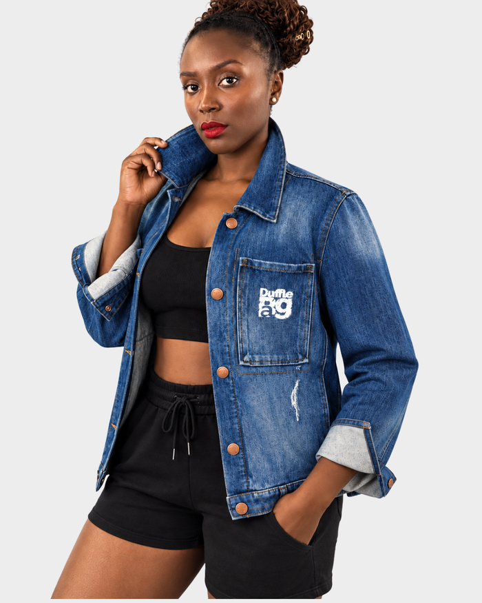 NAV™ I AM THE BAG Distressed Denim Jacket- Unisex