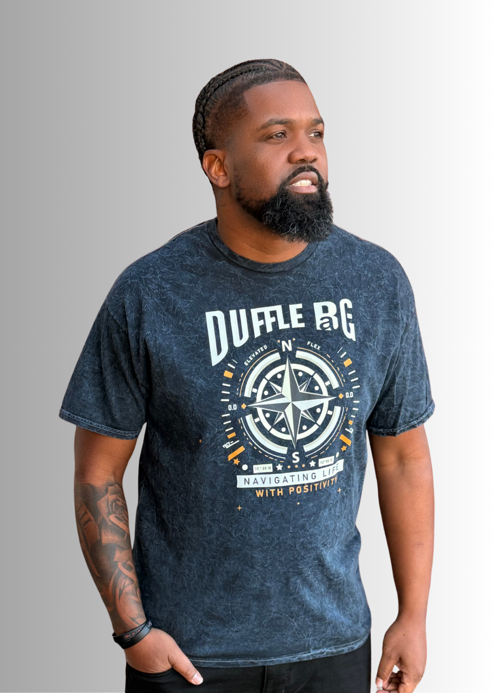 NAV | Acid Wash T-Shirt | By Duffle Bag Apparel