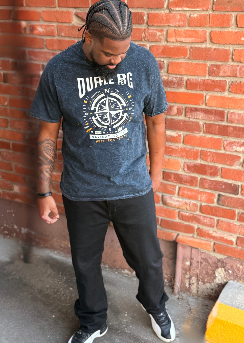 NAV | Acid Wash T-Shirt | By Duffle Bag Apparel