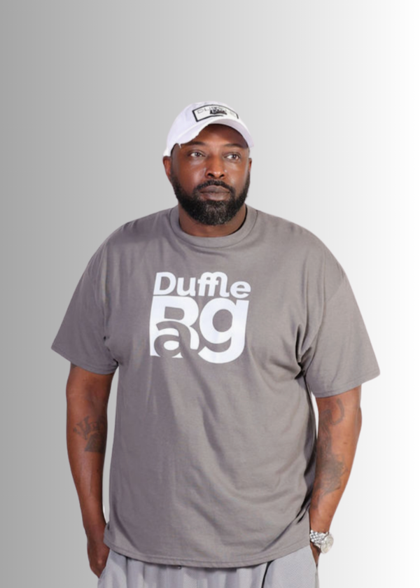 Unisex tee with reflective Duffle Bag logo front graphic and breathable fabric