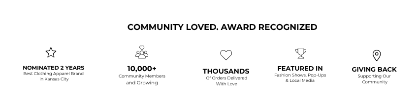 List of achievements and community impact with icons and text on a white background